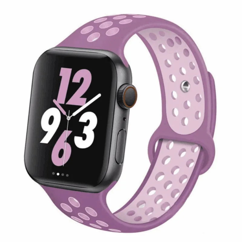 Apple Watch Band – Sport Light Purple w/ Pink Holes