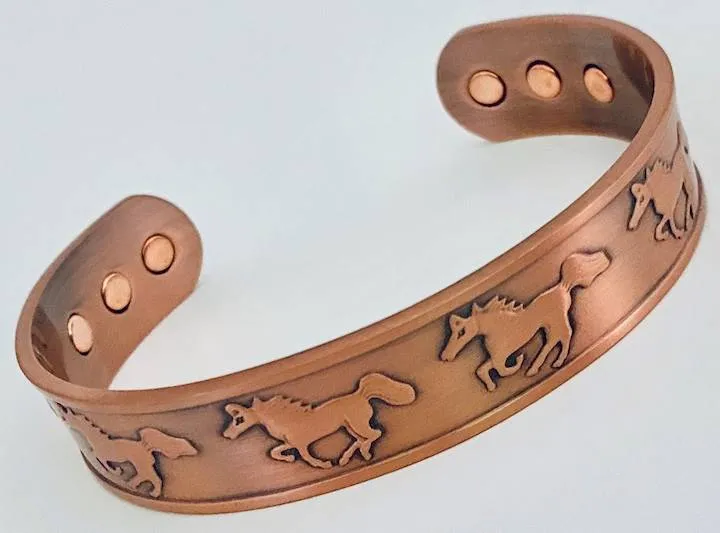 Copper Cuff Bangle - Stallion