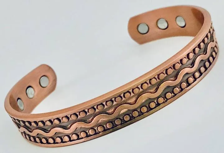 Copper Cuff Bangle - Wave