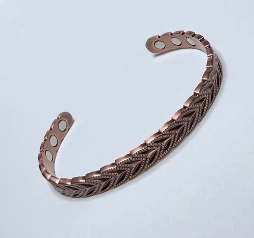 Copper Cuff Bangle - Chevron