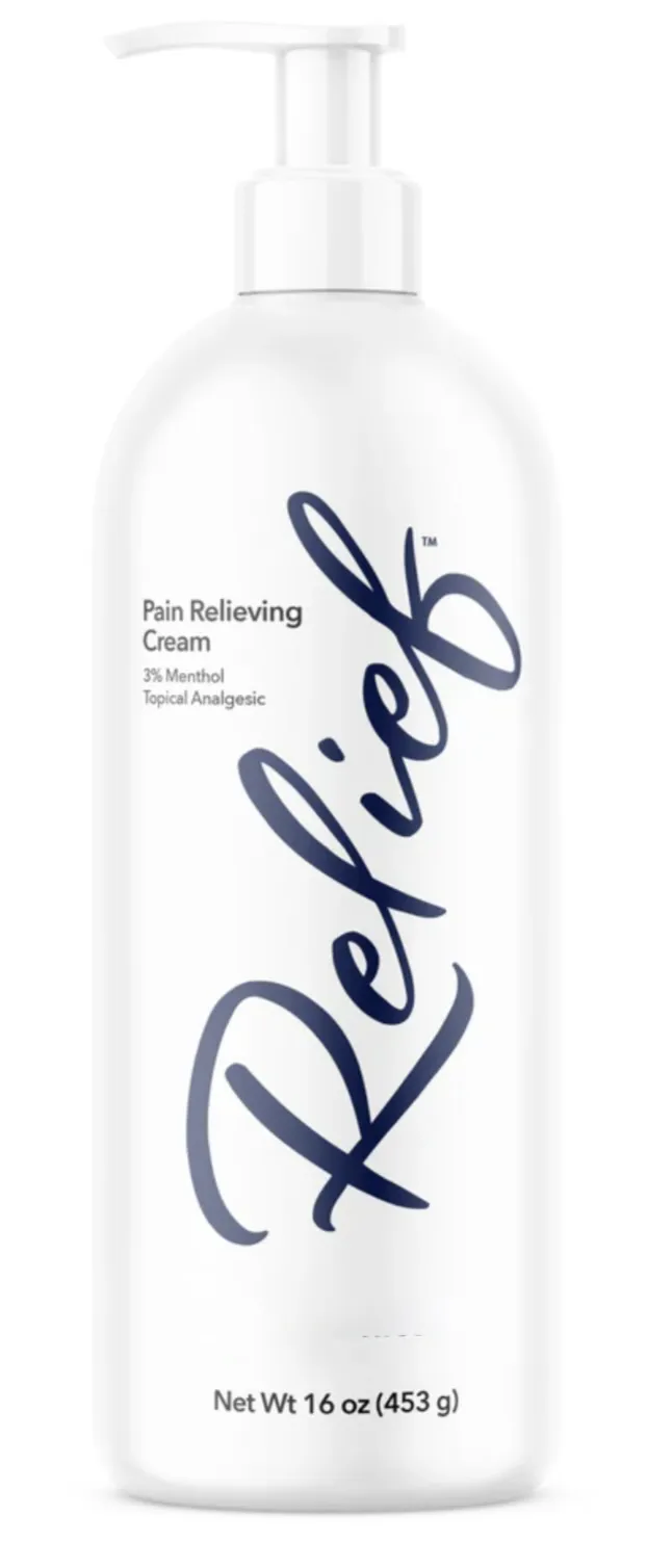 Relief – Pain Relieving Cream w/ Frequency – 16 oz. Pump