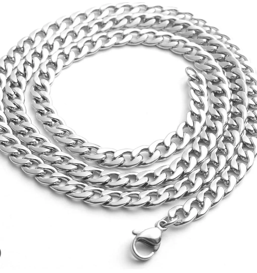 Stainless Necklace – Curb Chain – Various Sizes