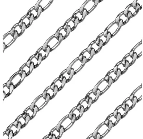 Stainless Necklace – Figaro Chain – Various Sizes