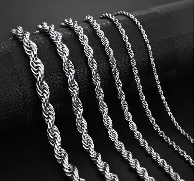 Stainless Necklace – Rope Chain – Various Sizes