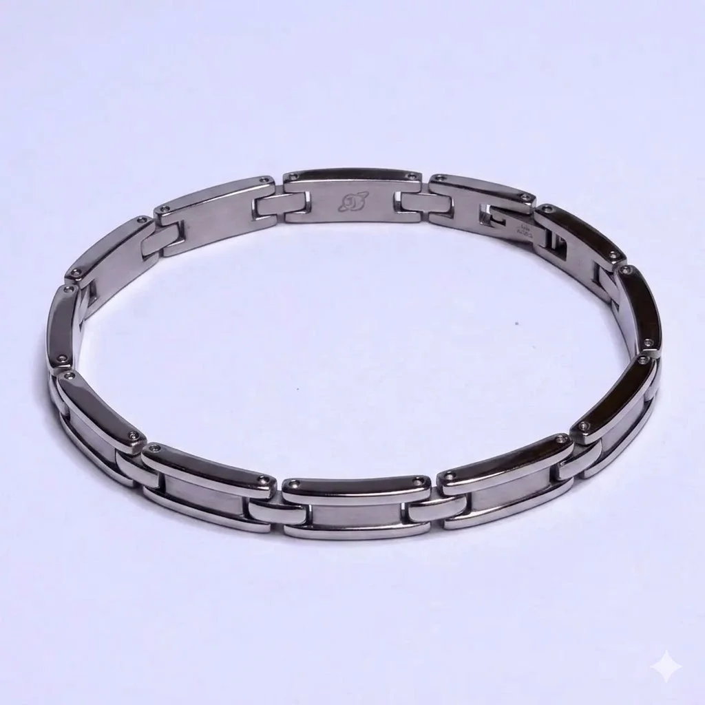 Stainless Polished Track Bracelet