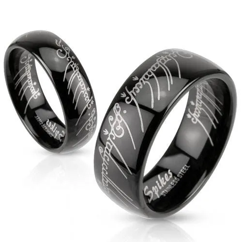 Stainless Ring – Lord of the Rings One Ring Elvish