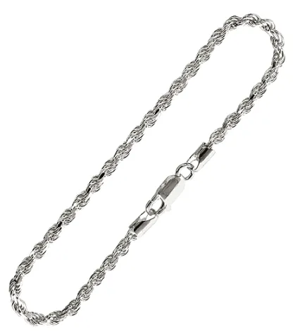 Sterling Silver Bracelet / Anklet – ROP 40 1.8mm thick