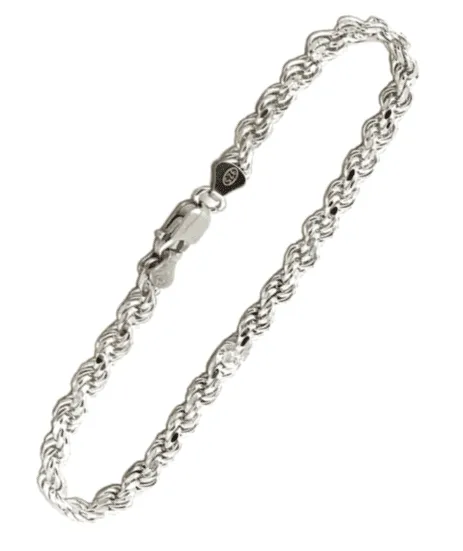 Sterling Silver Bracelet – Rop 70 – 3mm Rope