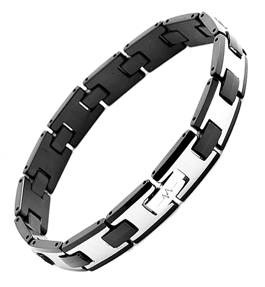 Tungsten Bracelet – Black / Silver Esquire