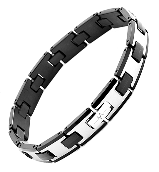 Tungsten Bracelet – Black / Silver Esquire – True Frequency Products